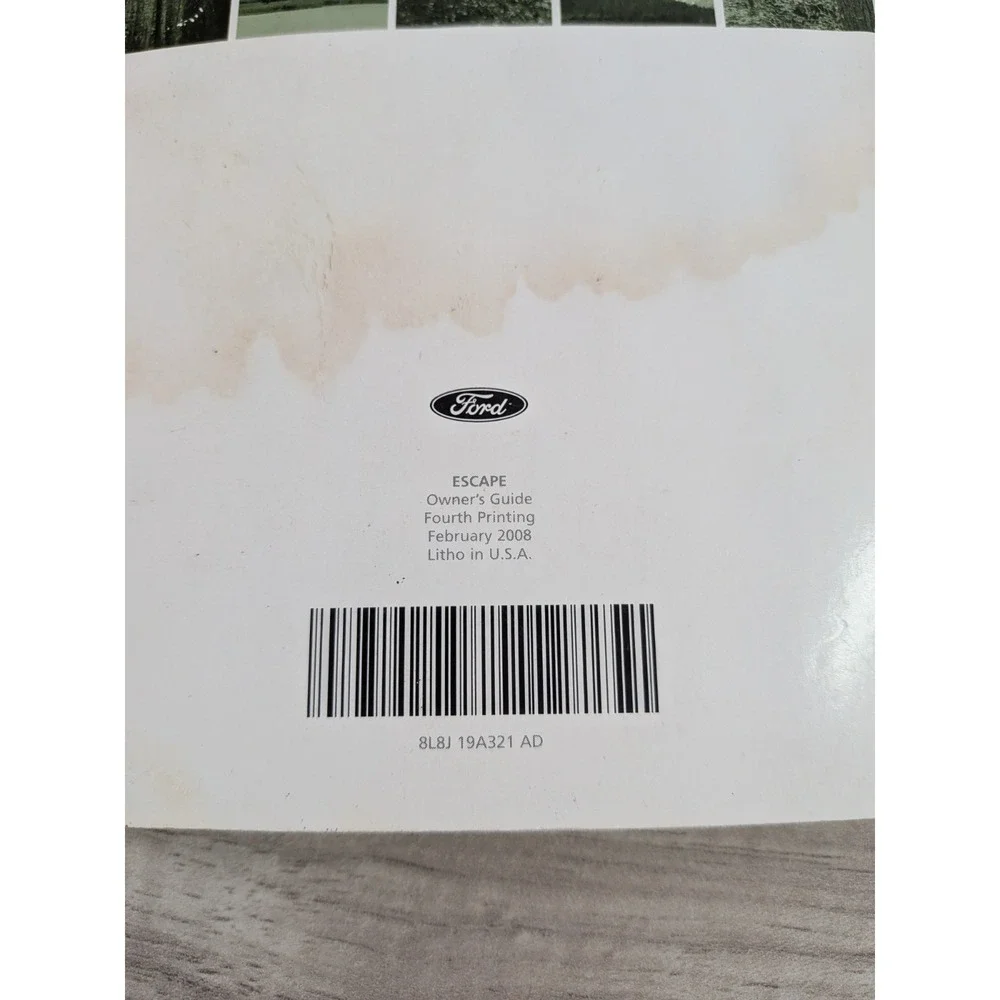 2008 Ford Escape Owners Manual OEM With Black Case